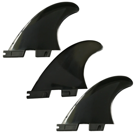 3 Pcs Surf Fins - Medium F2 All Around Performance Black/White/Jade Options