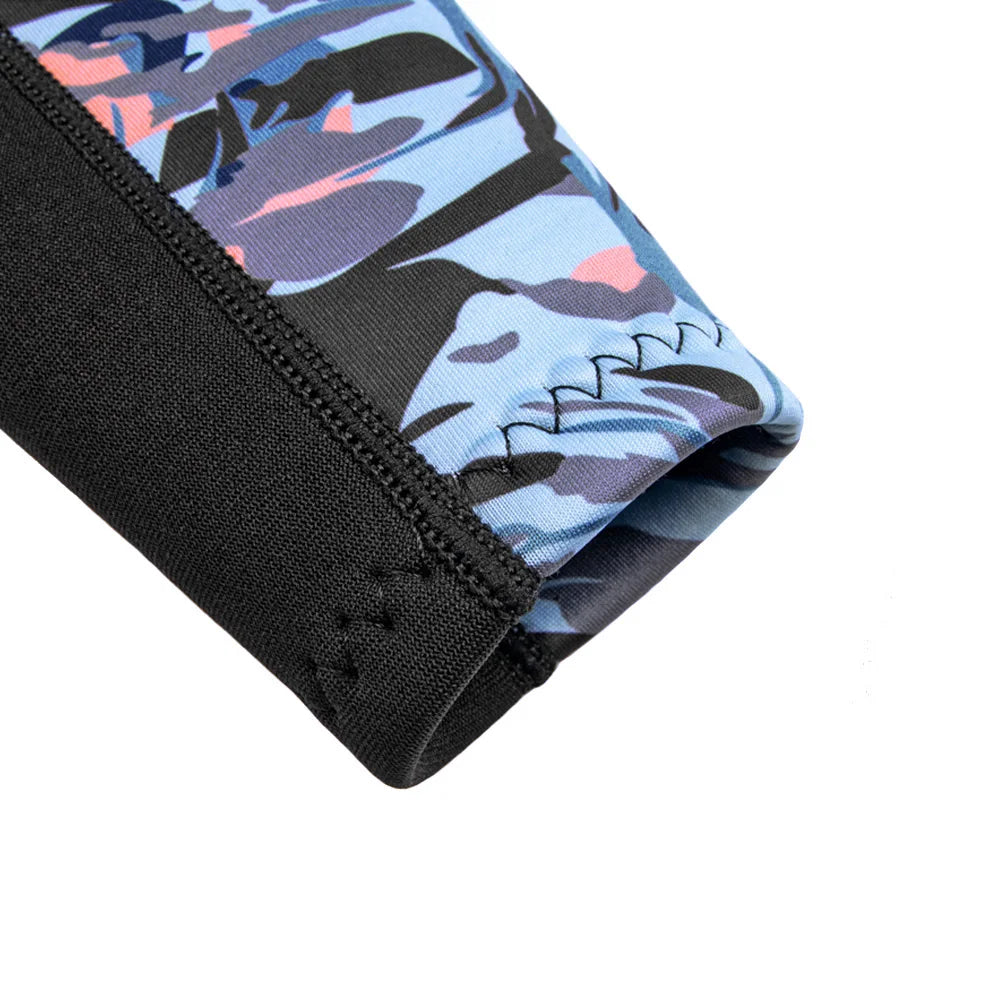 Women's Full Wetsuit - 3mm Neoprene Long Sleeve Fullsuit, Black/Hawaiian Floral