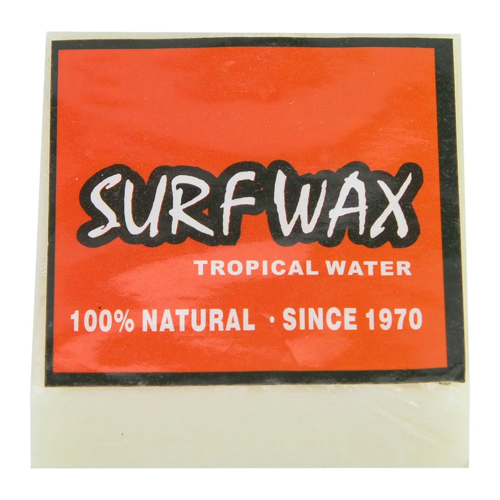 Tropical Water Surf Wax - Includes Wax Comb with Fin Key, Above 75F (24C)