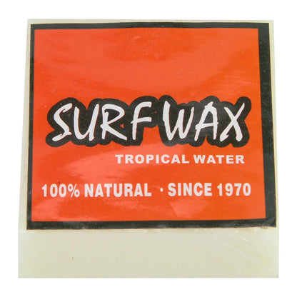 Tropical Water Surf Wax - Includes Wax Comb with Fin Key, Above 75F (24C)
