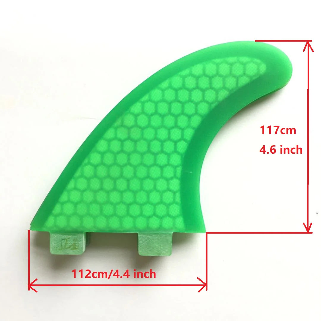 Tri-Fin M5 All Purpose Surfboard Fins, Honeycomb Fiberglass, Color Options