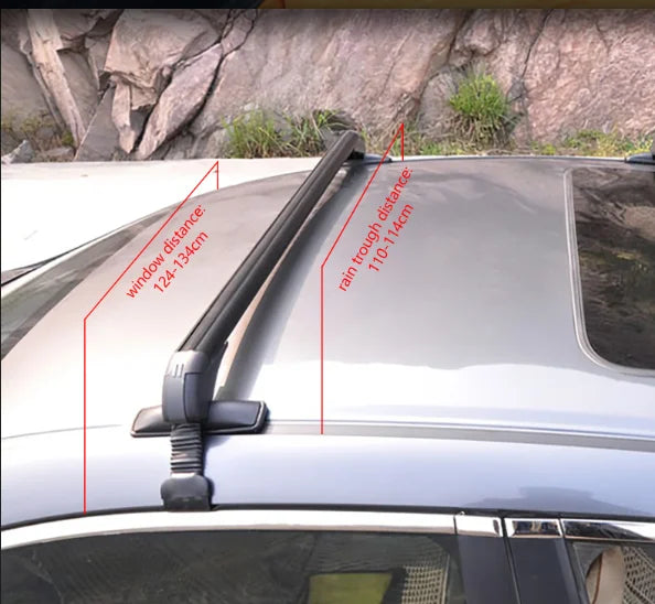 Hard Roof Racks for Car Only - 39.37" Rack Length, Overall Width Adjustable
