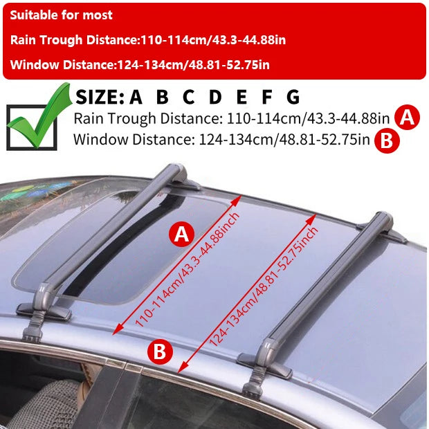 Hard Roof Racks for Car Only - 39.37" Rack Length, Overall Width Adjustable