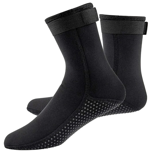 3mm Neoprene Wetsuit Surf Booties, Adjustable Strap Strong Grip