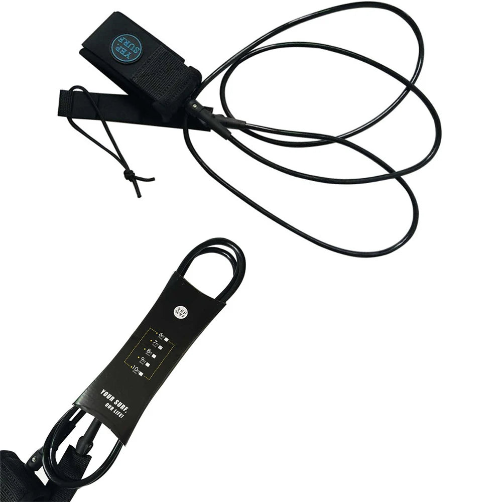Surfboard Leash 7-8mm Thick, 6ft/7ft with Color Options, Stainless Swivel
