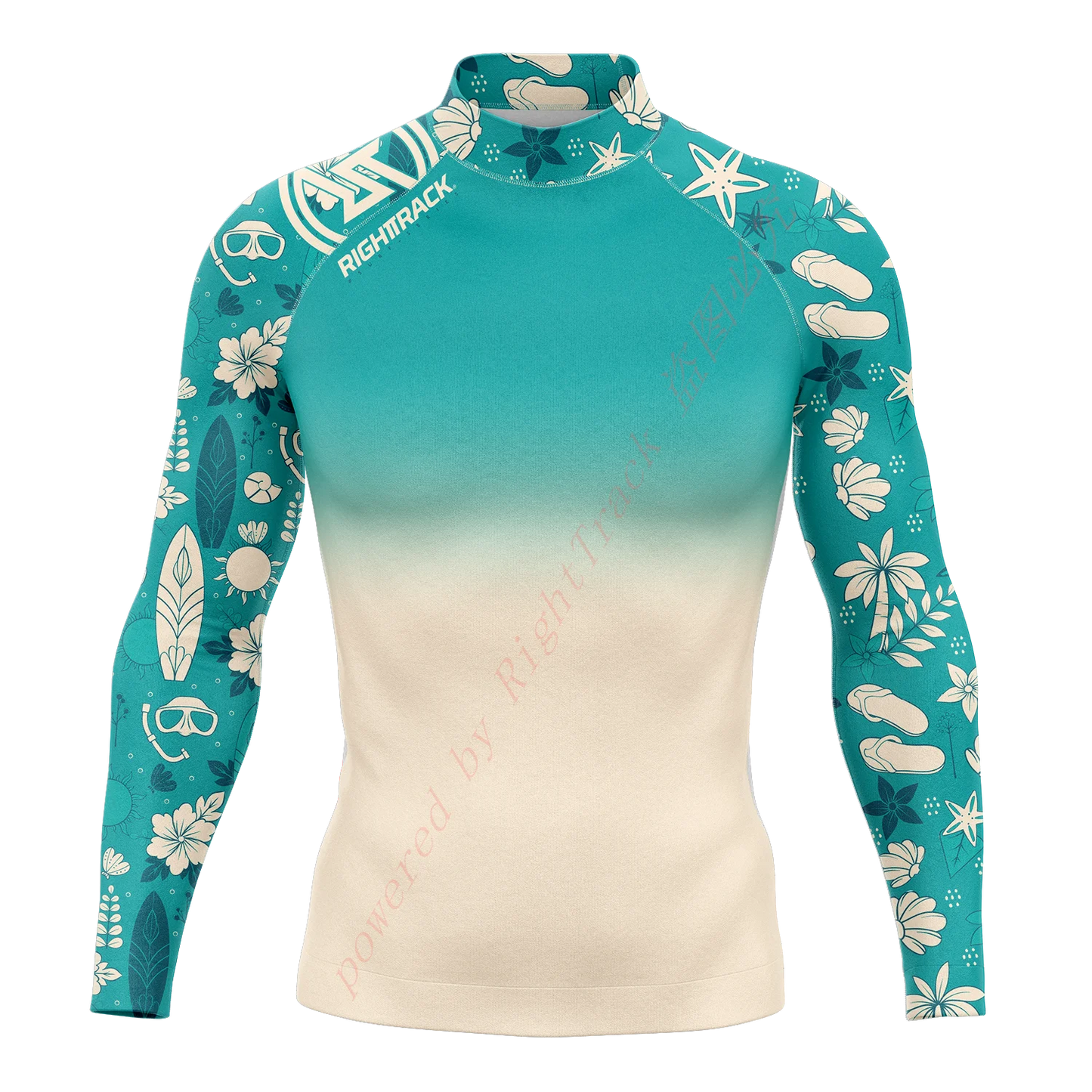 Men's Long Sleeve Rashguard, Color and Style Options, UV Protection Stretch Fabric