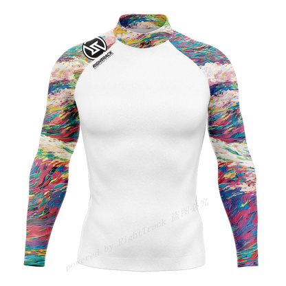 Men's Long Sleeve Rashguard - Color/Style Options, UV Protection Rash Guard