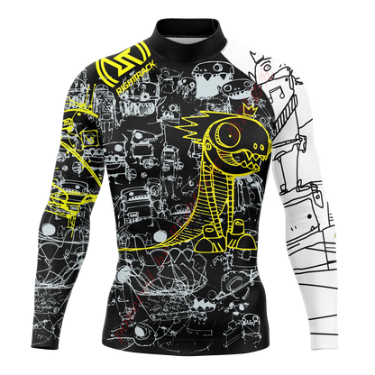 Men's Long Sleeve Rashguard, Color and Style Options, UV Protection Stretch Fabric