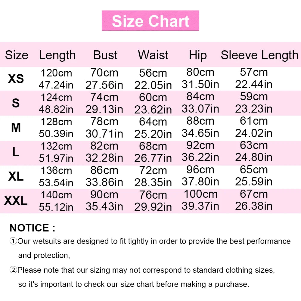 Women's Full Wetsuit - 3mm Neoprene Long Sleeve Fullsuit, Black/Hawaiian Floral