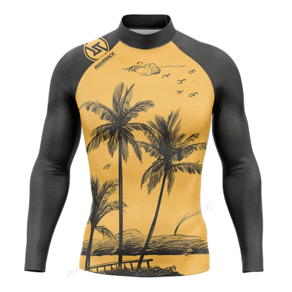 Men's Long Sleeve Rashguard - Color/Style Options, UV Protection Rash Guard