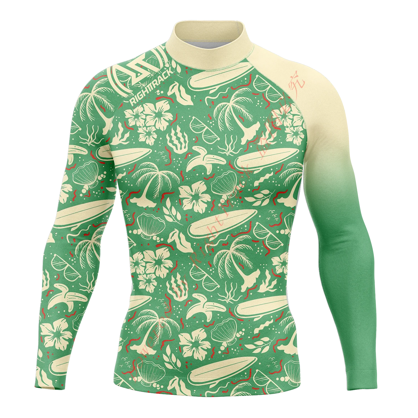 Men's Long Sleeve Rashguard, Color and Style Options, UV Protection Stretch Fabric