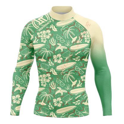 Men's Long Sleeve Rashguard, Color and Style Options, UV Protection Stretch Fabric