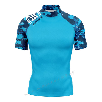 Men's Short Sleeve Rashguard - Surfing Shirt with UV Protection, Options