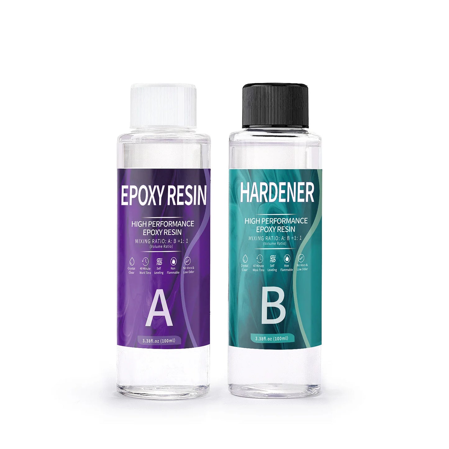 Surfboard Epoxy Resin - 1:1 Ratio with Hardener, 100 to 1000g Size Options