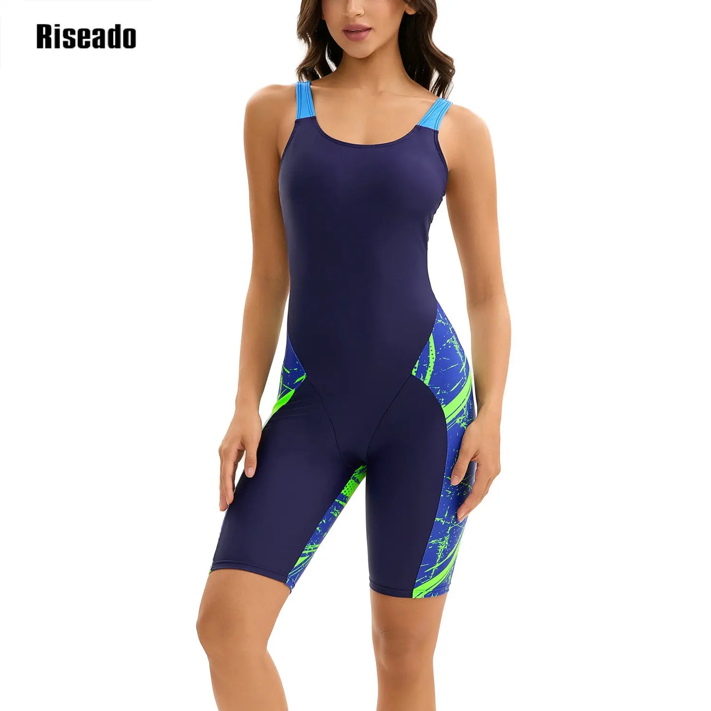 Women's Athletic One Piece Surfing Rashguard/Swimsuit, Racerback Style