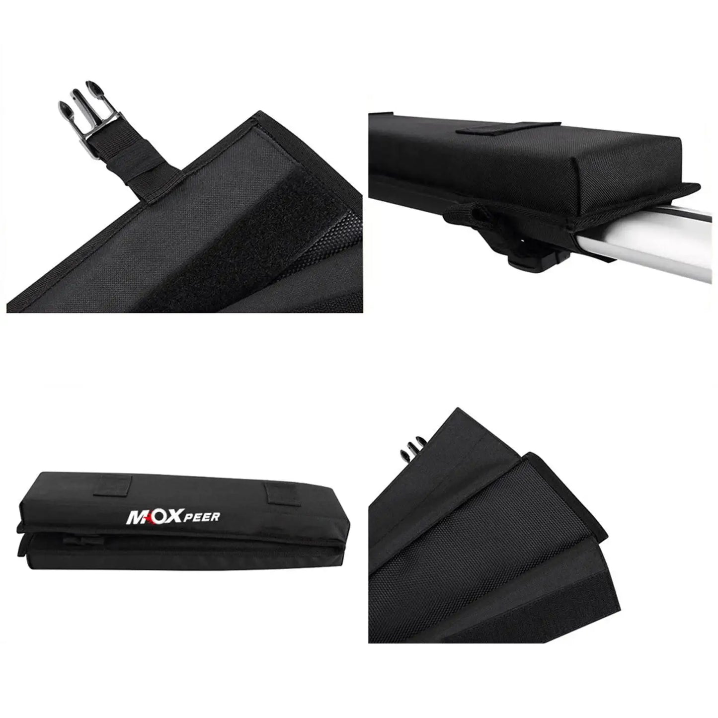 Soft Roof Rack Pads for Existing Racks - Portable with Tie Down Straps and Ropes