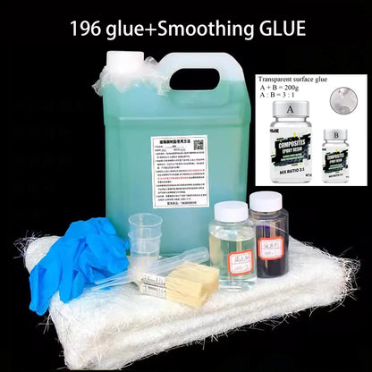 Epoxy Surfboard Fiberglass Repair Kit, 2.2lbs (1kg), 191/196 Grade Options