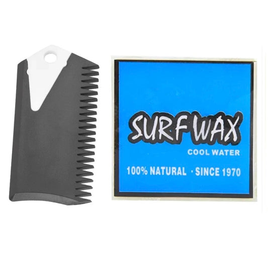 Cool Water Surf Wax - Includes Wax Comb with Fin Key, 55-65F (18-24C)