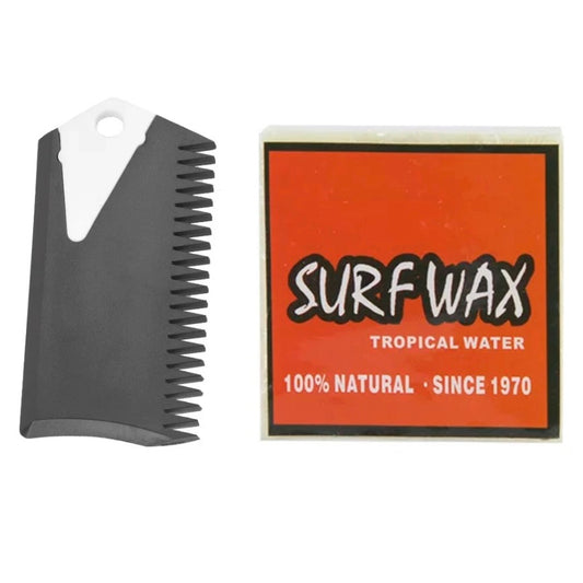 Tropical Water Surf Wax - Includes Wax Comb with Fin Key, Above 75F (24C)