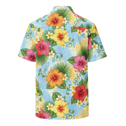 Water Flower Hawaiian Shirt, Relaxing Casual Soft Style UPF50+ Sun Protection