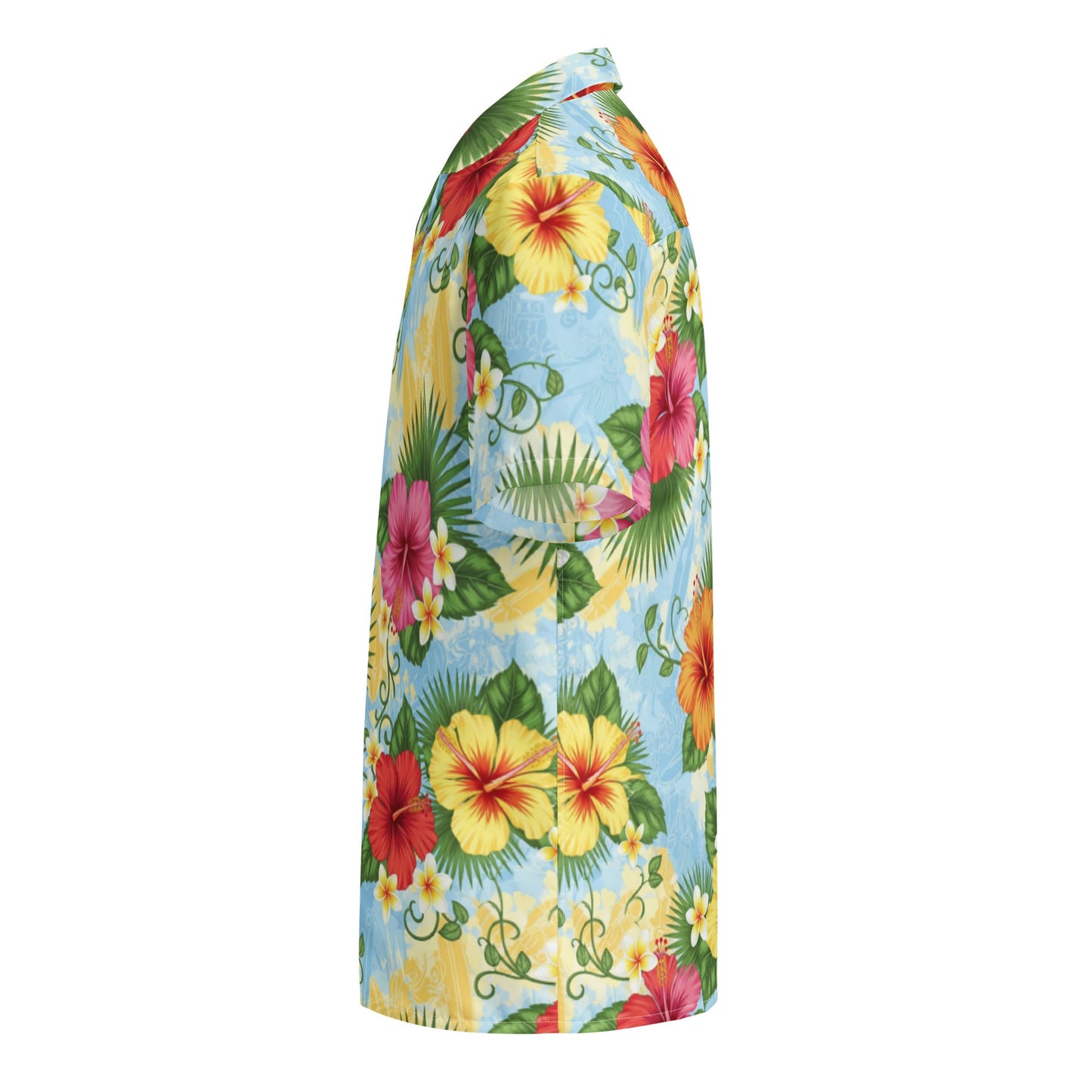 Water Flower Hawaiian Shirt, Relaxing Casual Soft Style UPF50+ Sun Protection