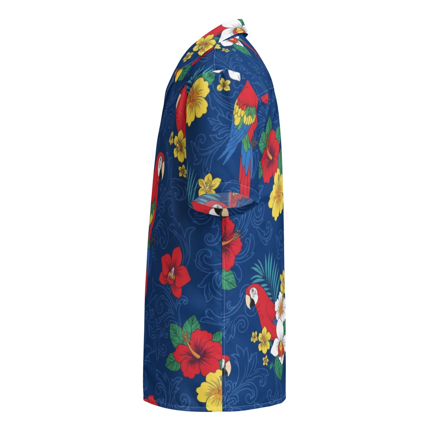 Blue Aloha Button Down Hawaiian Shirt, UPF50+ Soft Breathable Protection