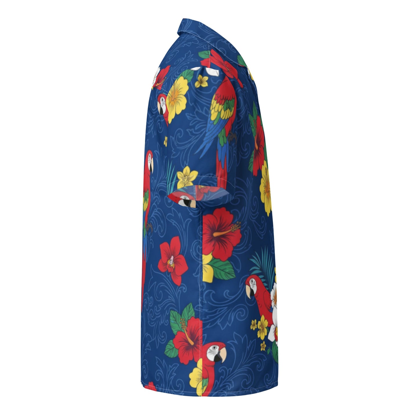 Blue Aloha Button Down Hawaiian Shirt, UPF50+ Soft Breathable Protection