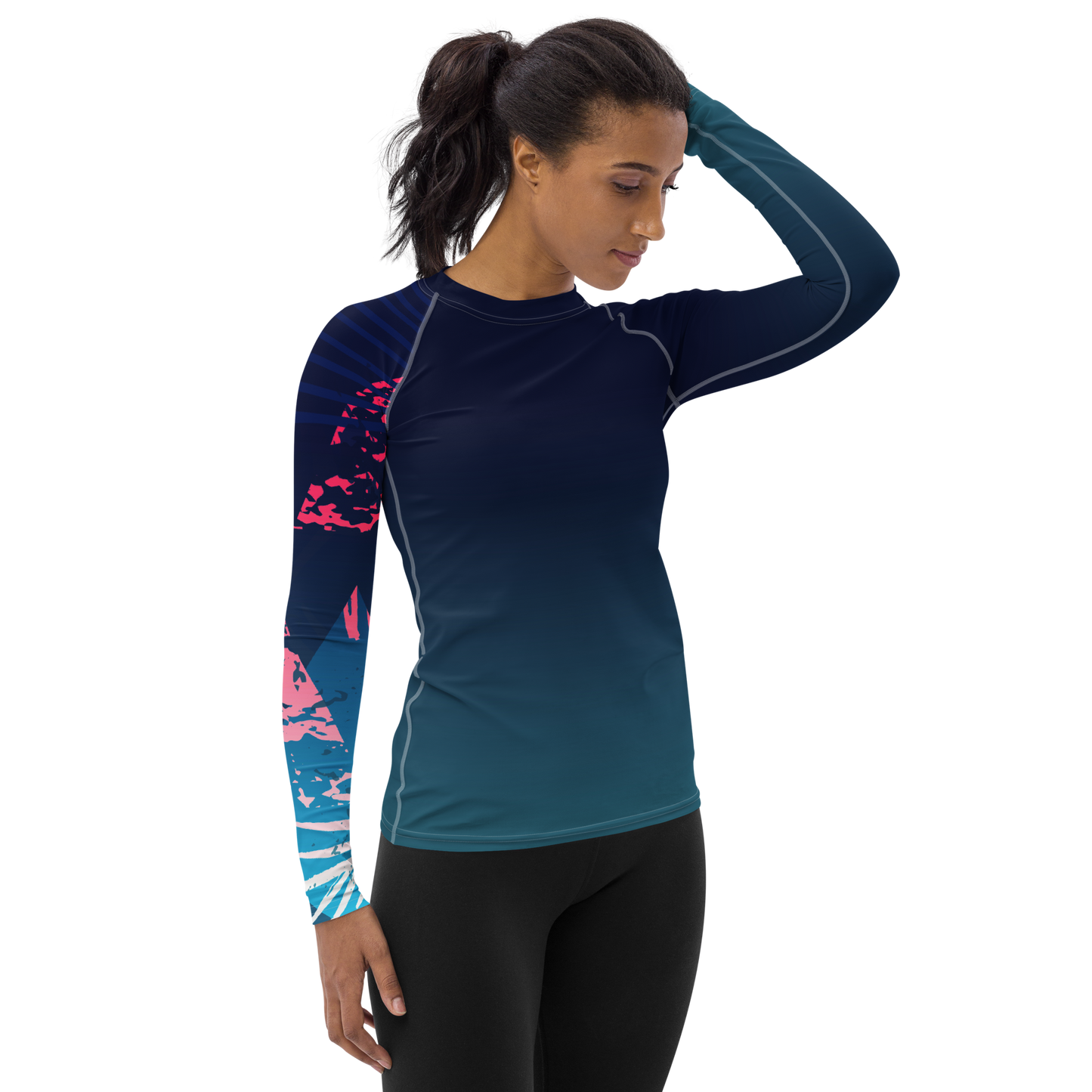 Victory Sleeve Surf Rash Guard UPF 50+ Sun Protection Four Way Stretch Fabric