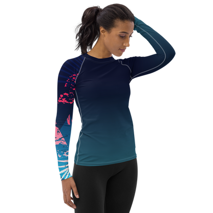 Victory Sleeve Surf Rash Guard UPF 50+ Sun Protection Four Way Stretch Fabric