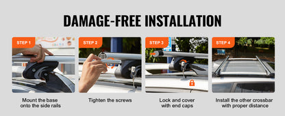 Adjustable Roof Rack CrossBars - for SUVs, Cars w/ Side Bars, 200LBS Capacity