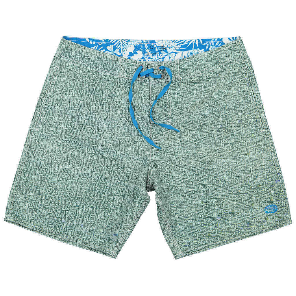 SAIREE Beach Shorts | Green, Lining Free 100% Eco-Recycled Swim Trunks