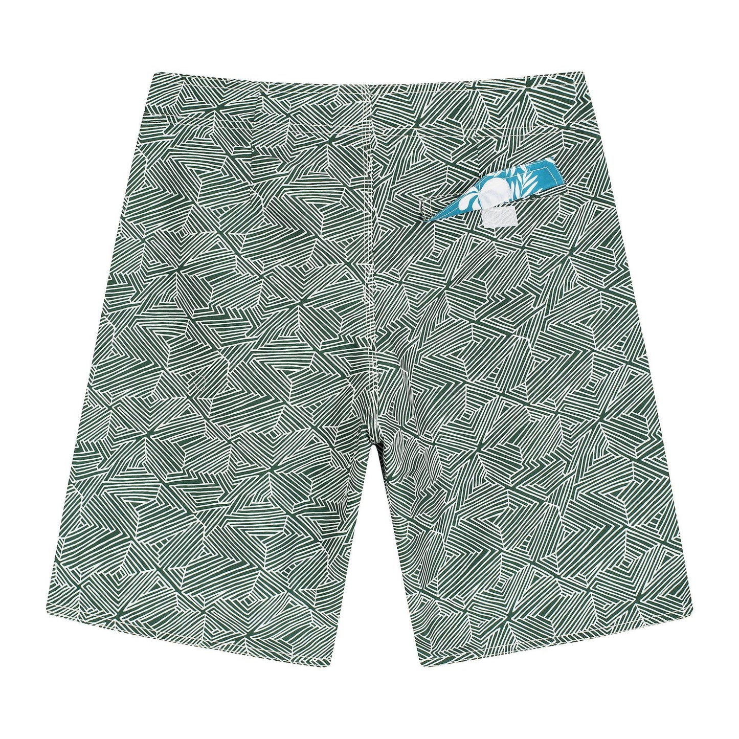MYRTOS Boardshorts | Green, White 100% Recycled Eco-Friendly Surf Trunks