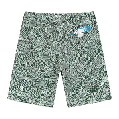 MYRTOS Boardshorts | Green, White 100% Recycled Eco-Friendly Surf Trunks