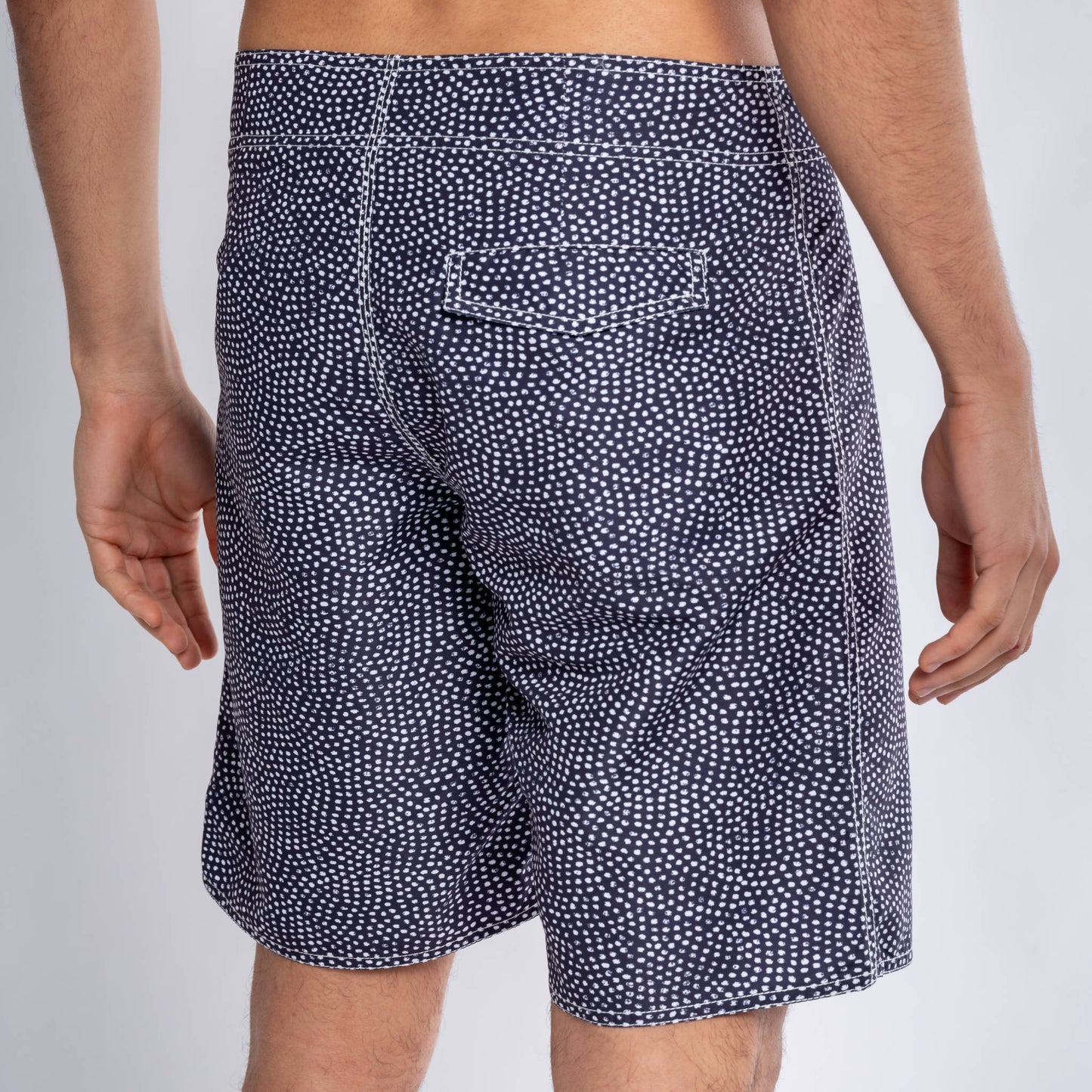 TROPEA Boardshorts | Navy, White 100% Recycled Sustainable Surf Trunks
