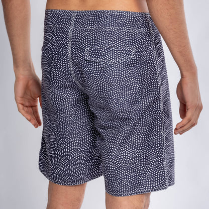 TROPEA Boardshorts | Navy, White 100% Recycled Sustainable Surf Trunks